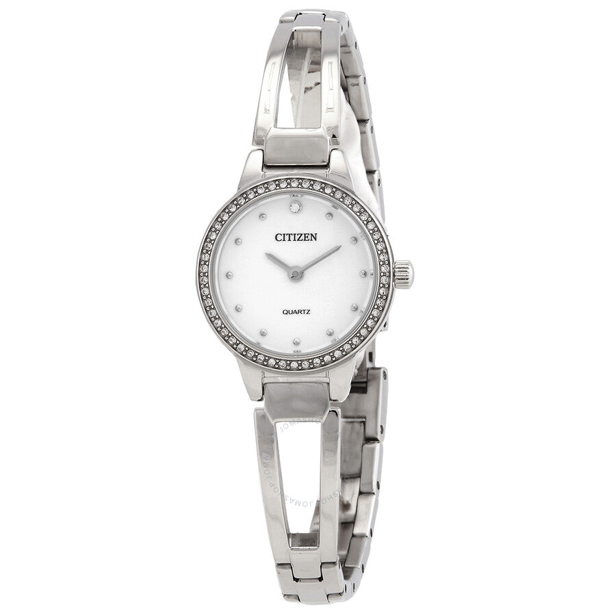 Citizen Quartz Crystal White Dial Ladies Watch EZ7011-88A - The Watches Men & Co