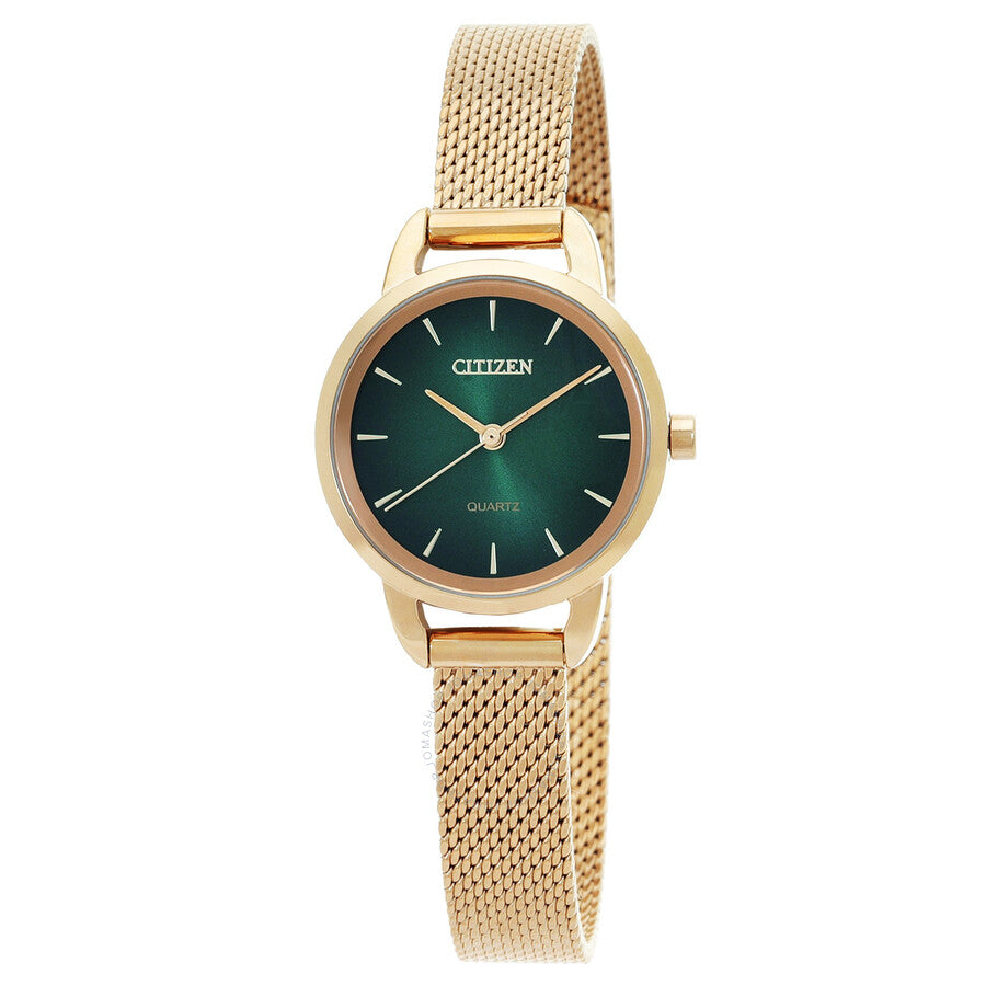 Citizen Quartz Green Dial Ladies Watch EQ3003-50W - The Watches Men & Co