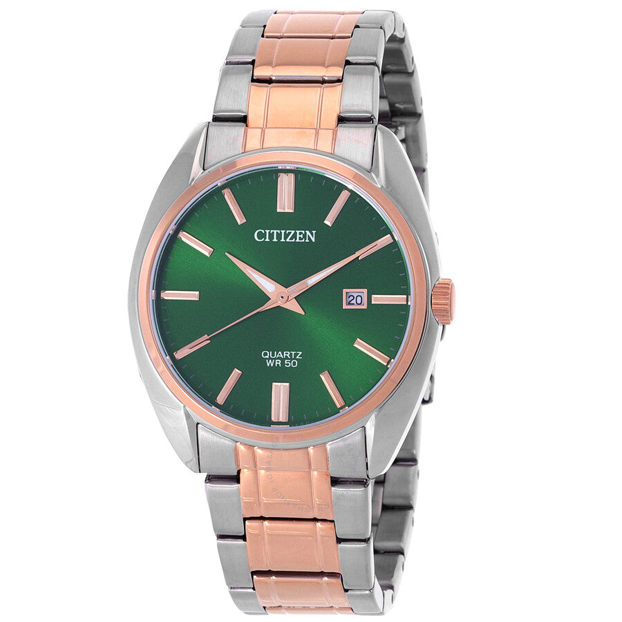 Citizen Quartz Green Dial Two-Tone Men's Watch BI5104-57Z - The Watches Men & Co