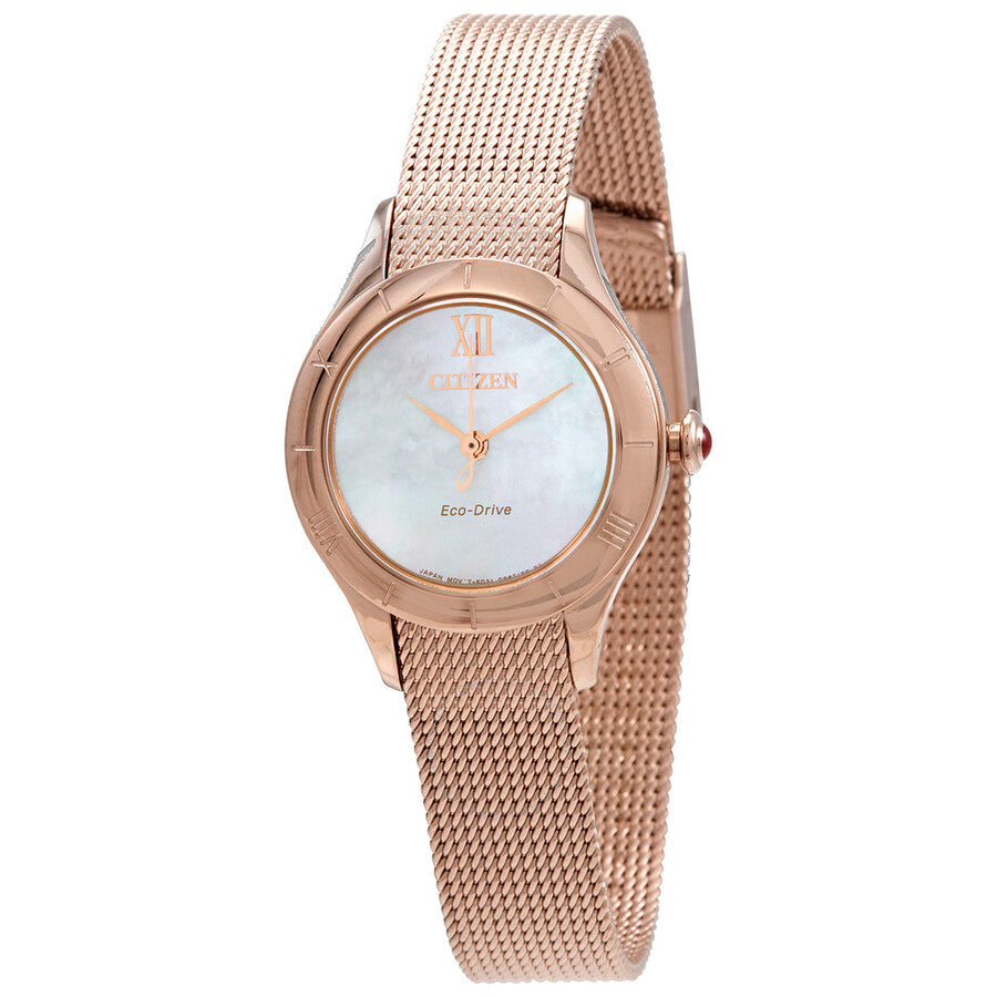 Citizen Quartz Mother of Pearl Dial Ladies Watch EM0783-85D - The Watches Men & Co