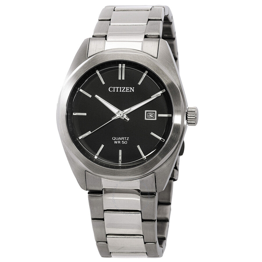 Citizen Quartz Stainless Steel Black Dial Men's Watch BI5110-54E - The Watches Men & Co