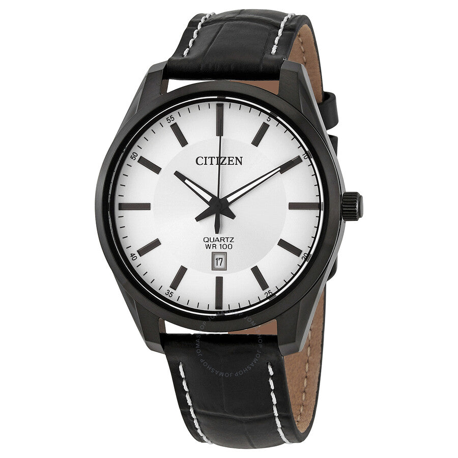 Citizen Quartz White Dial Black-plated Men's Watch BI1035-09A - The Watches Men & Co