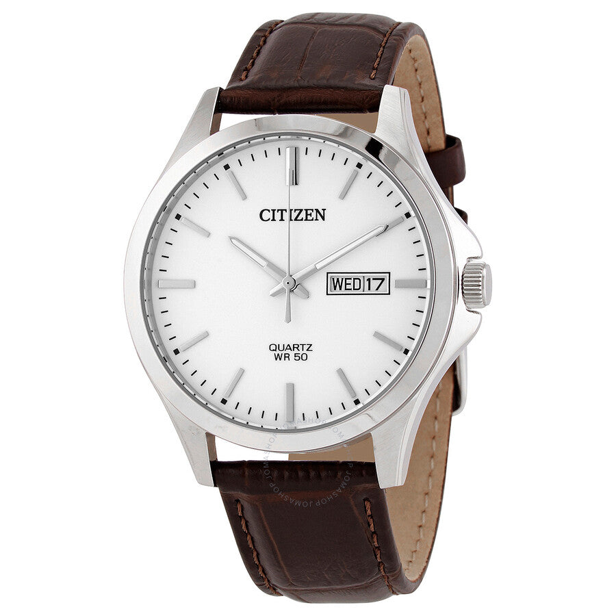 Citizen Quartz White Dial Brown Leather Men's Watch BF2001-12A - The Watches Men & Co