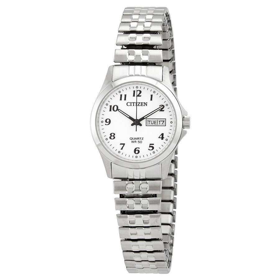 Citizen Quartz White Dial Stainless Steel Ladies Watch EQ2000-96A - The Watches Men & Co