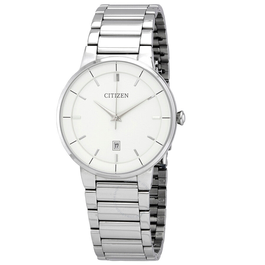Citizen Quartz White Dial Stainless Steel Men's Watch BI5010-59A