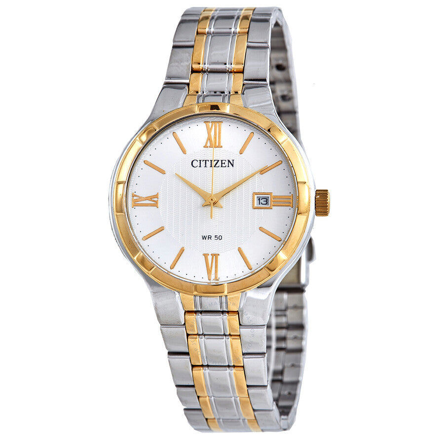 Citizen Quartz White Dial Stainless Steel Men's Watch BI5024-54A