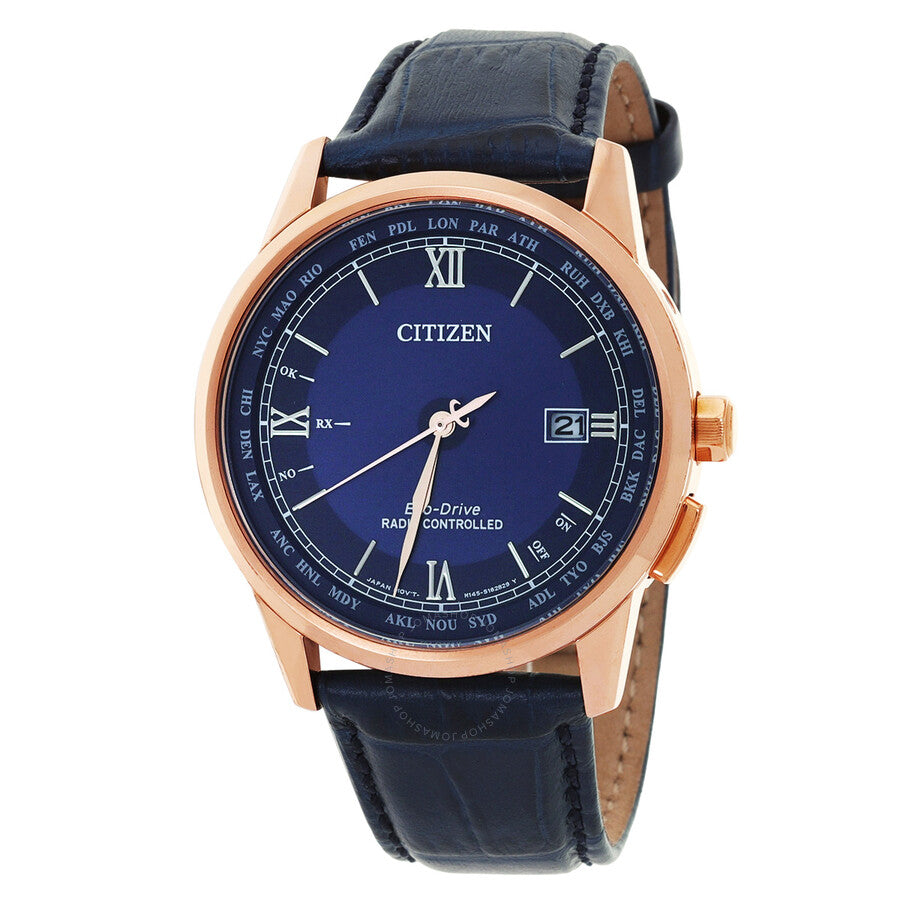 Citizen Radio-Controlled Perpetual Eco-Drive Blue Dial Men's Watch CB0152-24L - The Watches Men & Co
