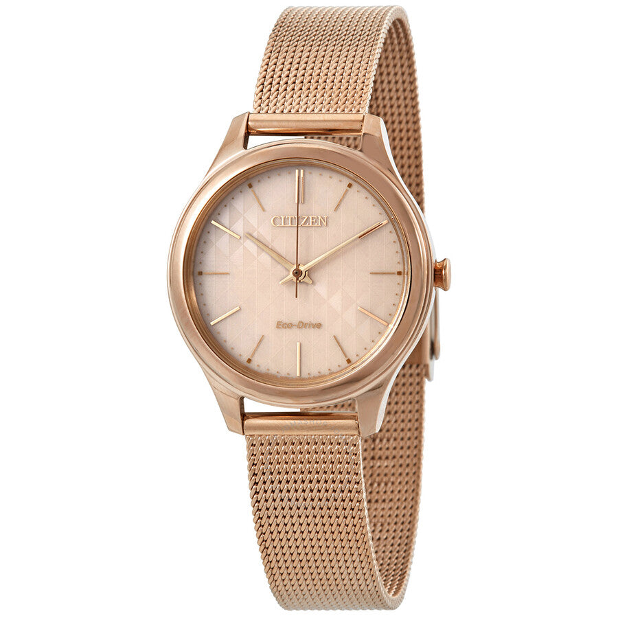 Citizen Rose Dial Rose Gold-tone Ladies Watch EM0503-83X - The Watches Men & Co