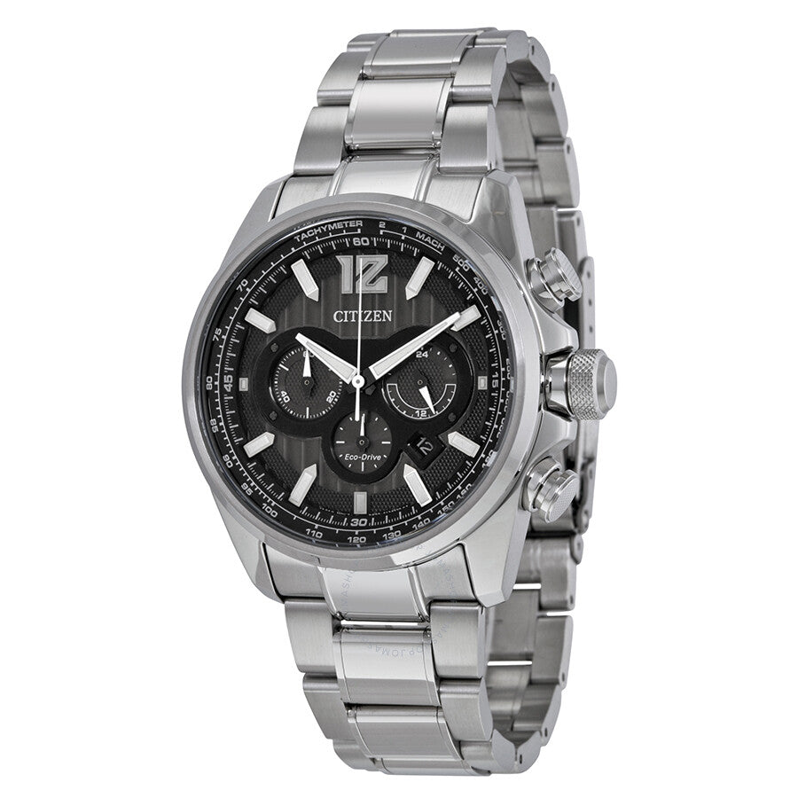Citizen Shadowhawk Eco-Drive Chronograph Black Dial Stainless Steel Men's Watch CA4170-51E