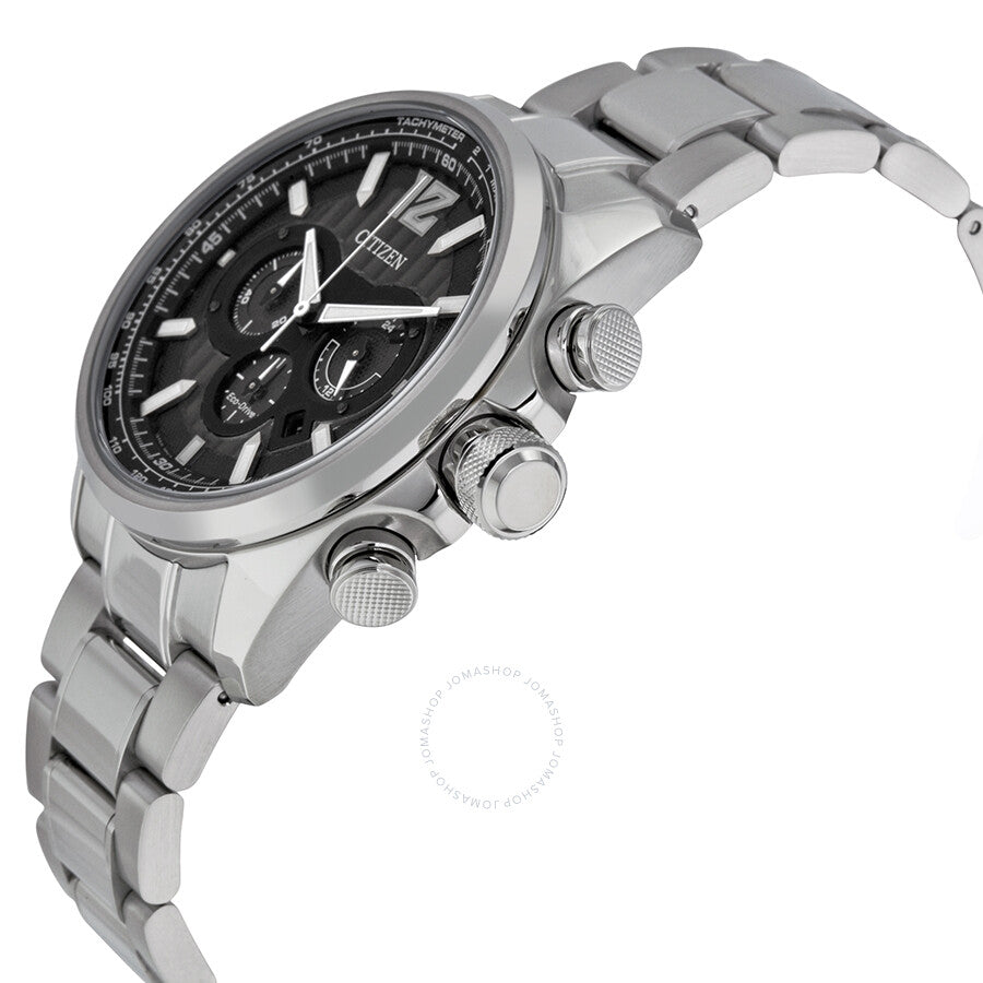 Citizen Shadowhawk Eco-Drive Chronograph Black Dial Stainless Steel Men's Watch CA4170-51E