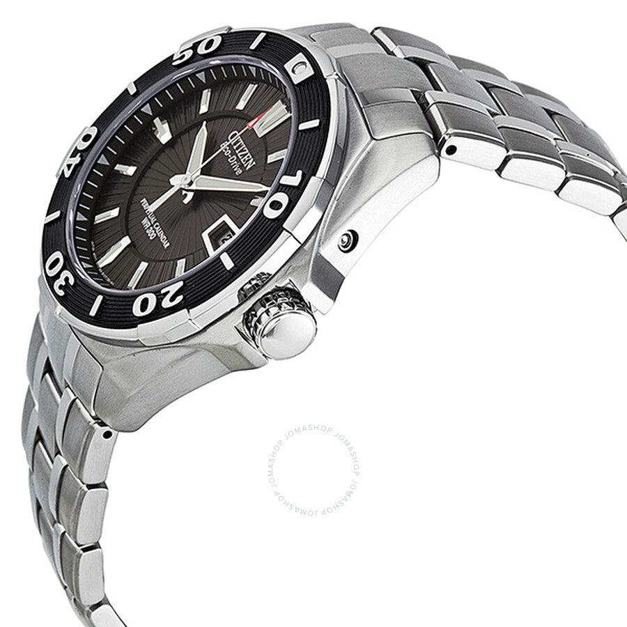 Citizen Signature Eco-Drive Black Dial Stainless Steel Men's Watch BL1250-55E