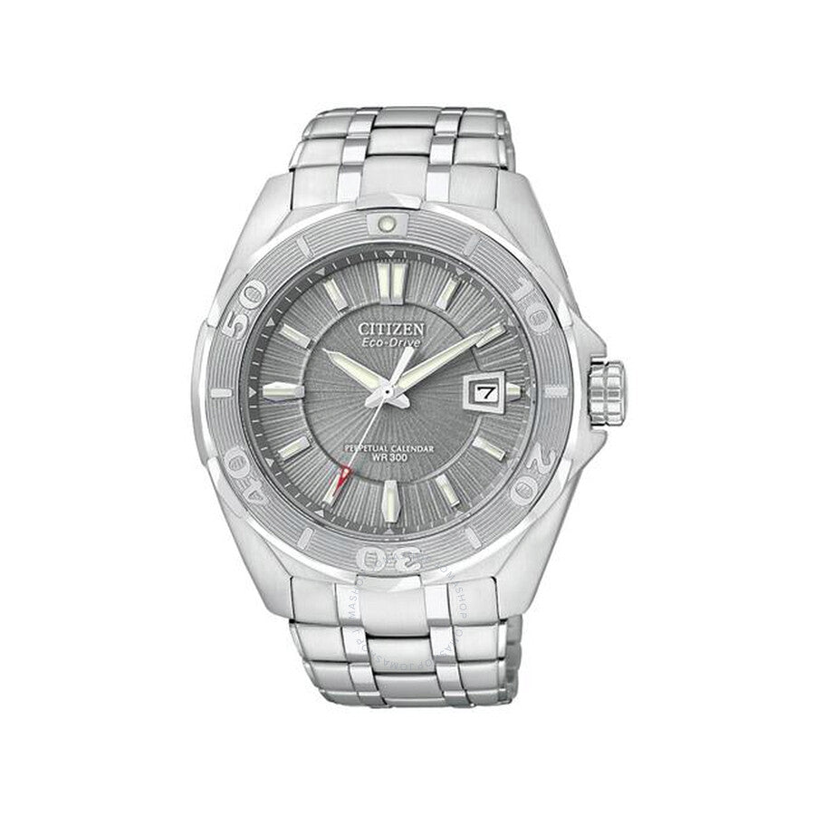 Citizen Signature Eco-Drive Grey Dial Stainless Steel Men's Watch BL1251-52H - The Watches Men & Co