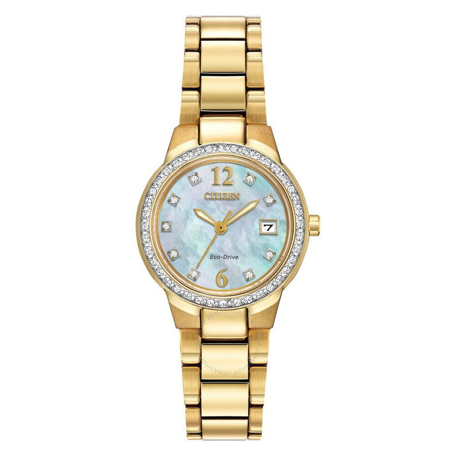 Citizen Silhouette Crystal Ladies Eco-Drive Watch EW1992-52D - The Watches Men & Co