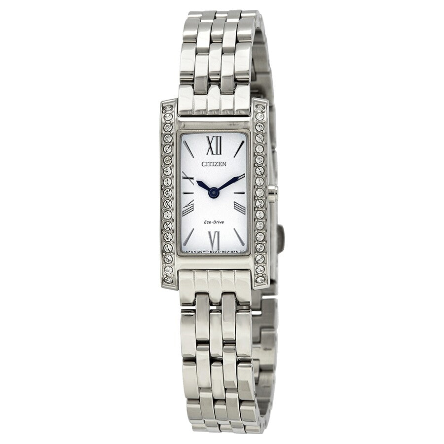 Citizen Silhouette Crystal White Dial Ladies Watch EX1470-51A