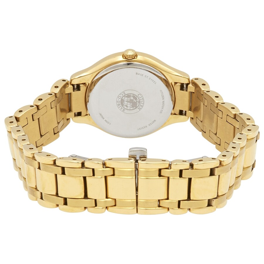 Citizen Silhouette Eco-Drive Reloj de mujer de acero inoxidable en tono dorado con nácar EM0282-56D