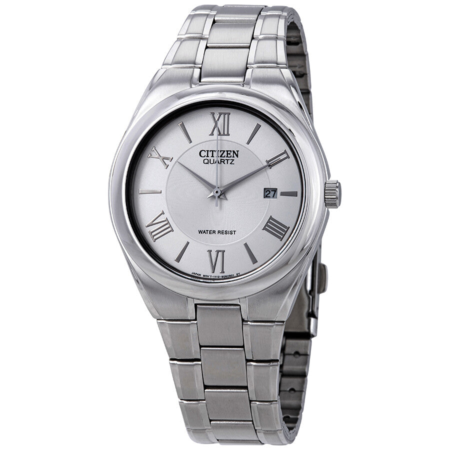Citizen Reloj de hombre de acero inoxidable con esfera plateada BI0950-51A