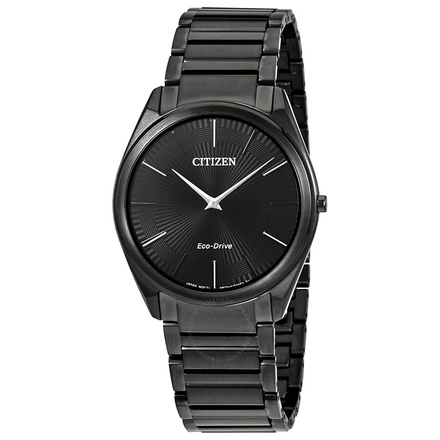 Citizen Stiletto Eco-Drive Black Dial Men's Watch AR3075-51E