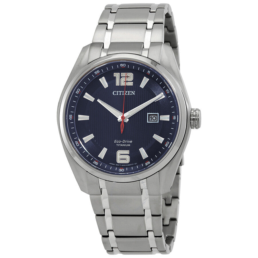 Citizen Super Titanium Eco-Drive Blue Dial Men's Watch AW1240-57M - The Watches Men & Co