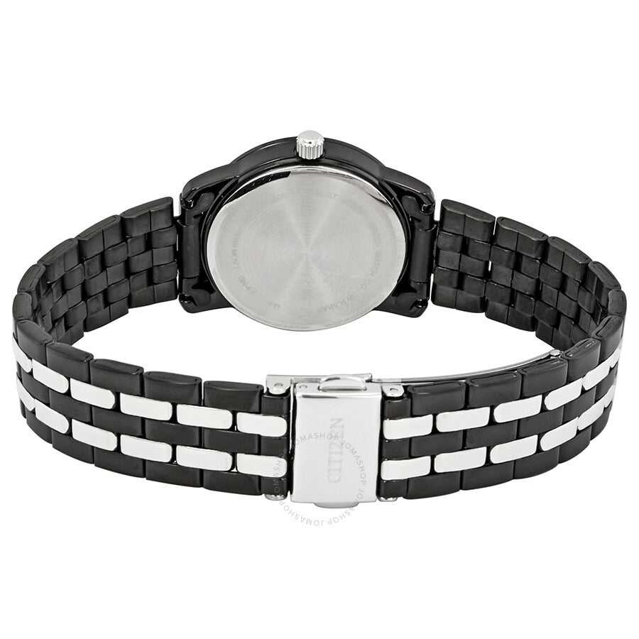 Citizen Swarovski Crystal Black Dial Ladies Watch EU6037-57E