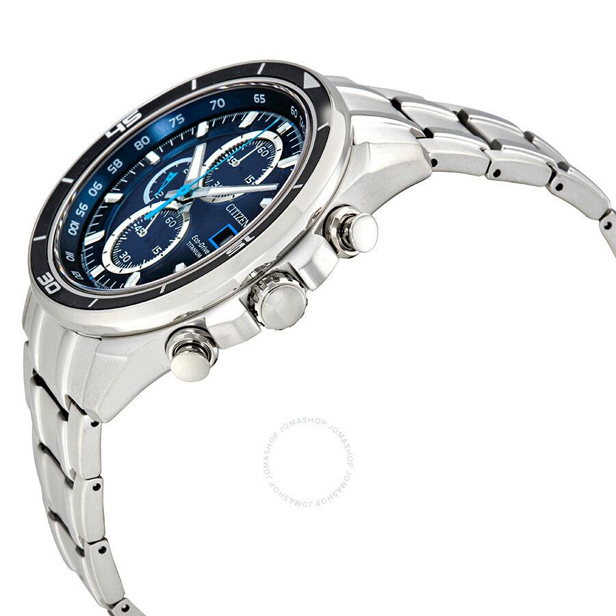 Citizen TI+IP Chronograph Eco-Drive Blue Dial Men's Watch CA0349-51L