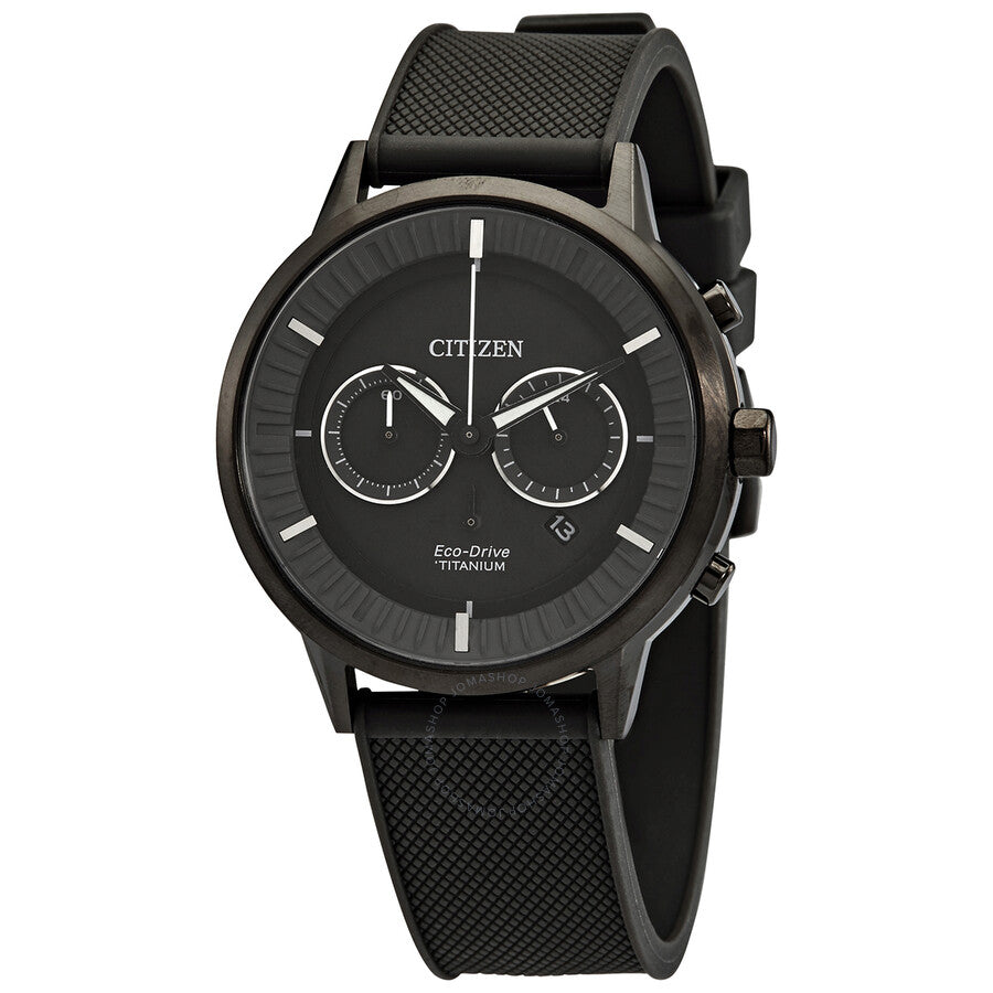 Citizen Titanium Chronograph Black Dial Men's Watch CA4405-17H - The Watches Men & Co