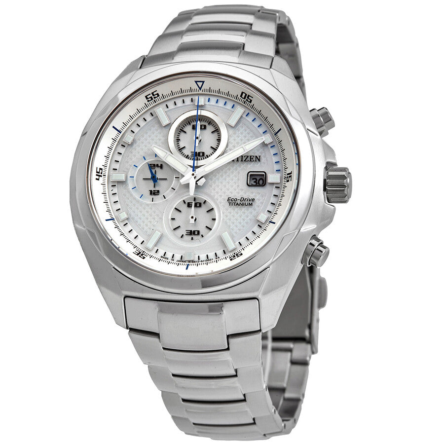Citizen Titanium Eco-Drive Chronograph Silver Dial Men's Watch CA0190-56B