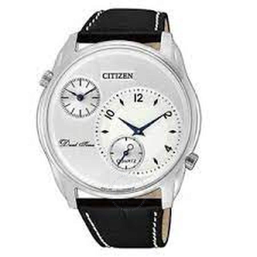 Citizen Vintage Quartz Silver Dial Dual Time Men's Watch AO3030-24A - The Watches Men & Co