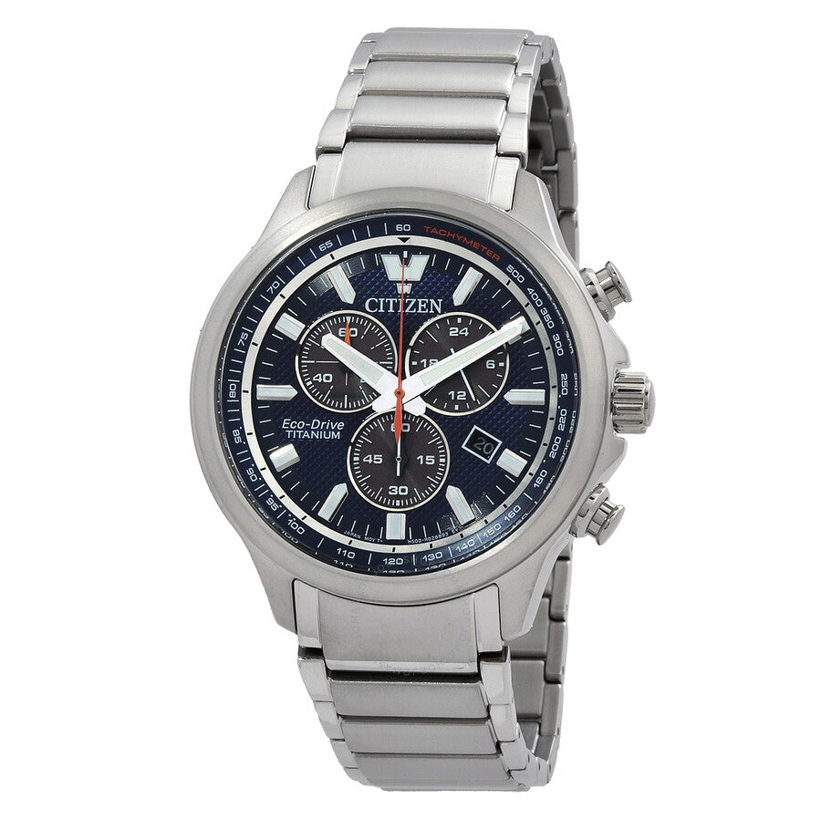 Citizen Weekender Chronograph Quartz Blue Dial Men's Watch AT2471-58L - The Watches Men & Co