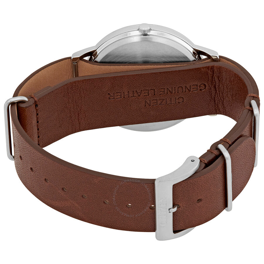 Citizen White Dial Brown Leather Men's Watch BJ6501-28A