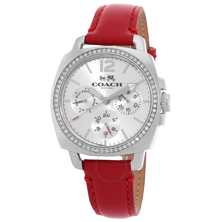 Coach Boyfriend Quartz Crystal Silver Dial Ladies Watch 14502171 - The Watches Men & Co