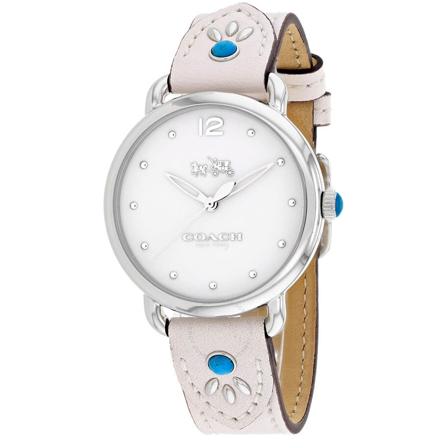Coach Delancey Quartz White Dial Ladies Watch 14502702 - The Watches Men & Co