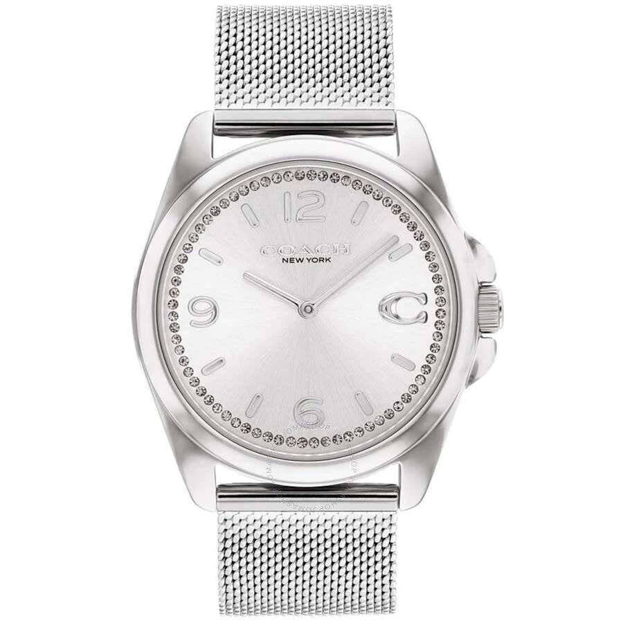 Coach Greyson Quartz Silver Dial Ladies Watch 14504146 - The Watches Men & Co