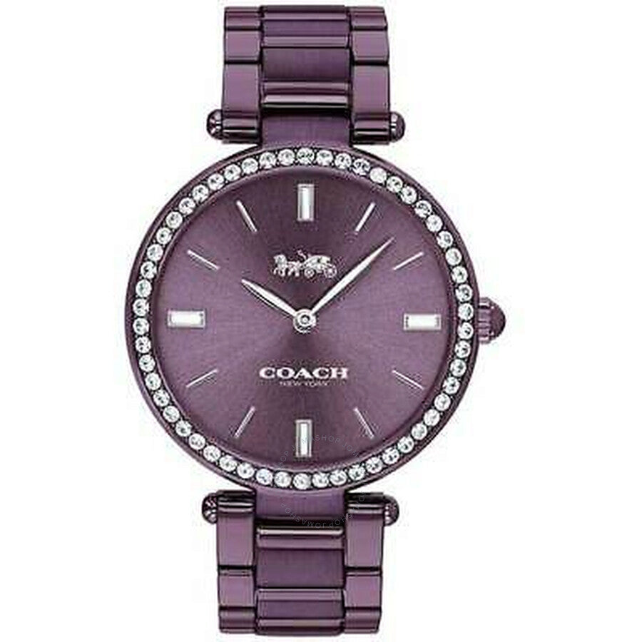 Coach Park Quartz Crystal Purple Dial Ladies Watch 14503422 - The Watches Men & Co