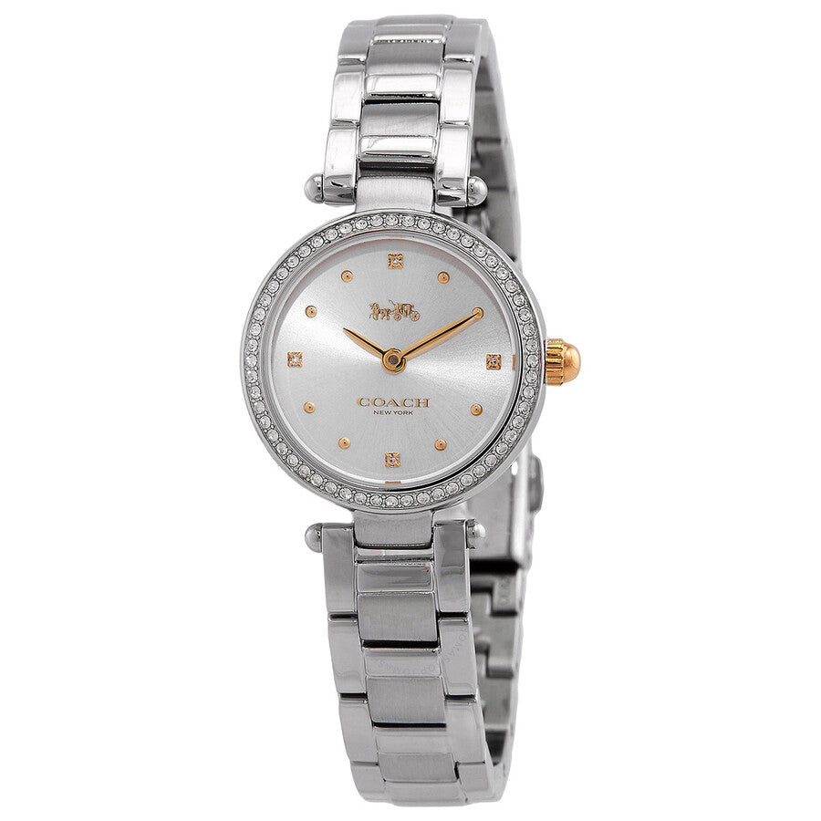Coach Park Quartz Crystal Silver White Ladies Watch 14000092 - The Watches Men & Co