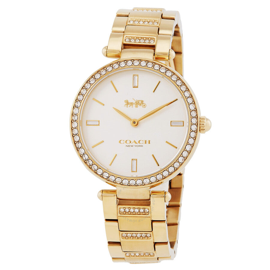 Coach Park Quartz Crystal White Dial Ladies Watch 14503093 - The Watches Men & Co
