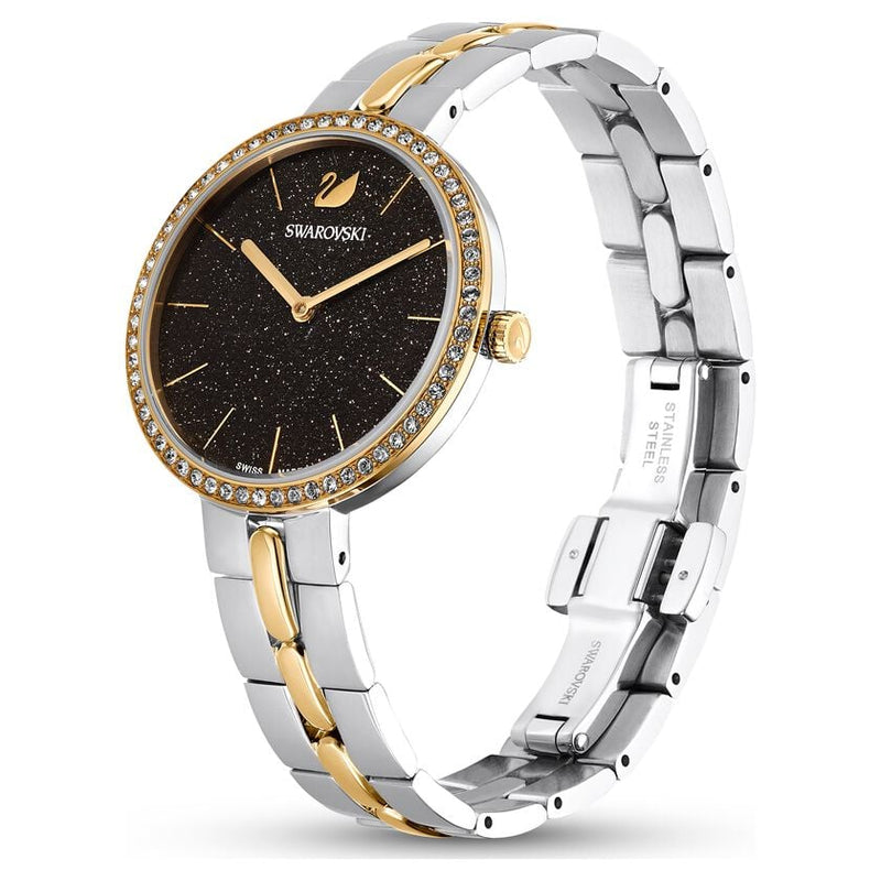 Cosmopolitan watch Metal bracelet, Black, Gold-tone finish 5644072