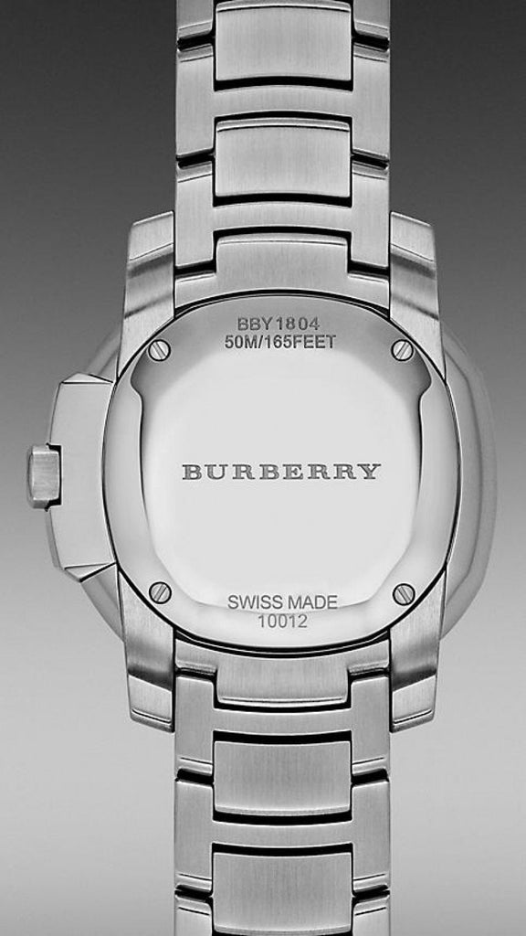 Burberry The Britain Diamonds Mother of Pearl Dial Silver Steel Strap Watch for Women - BBY1804 BBY1804 - Image 3