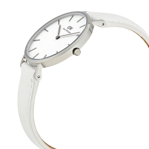 Daniel Wellington White Classic Petite Bondi 32mm Women's Silver Watch DW00100190 - Big Daddy Watches