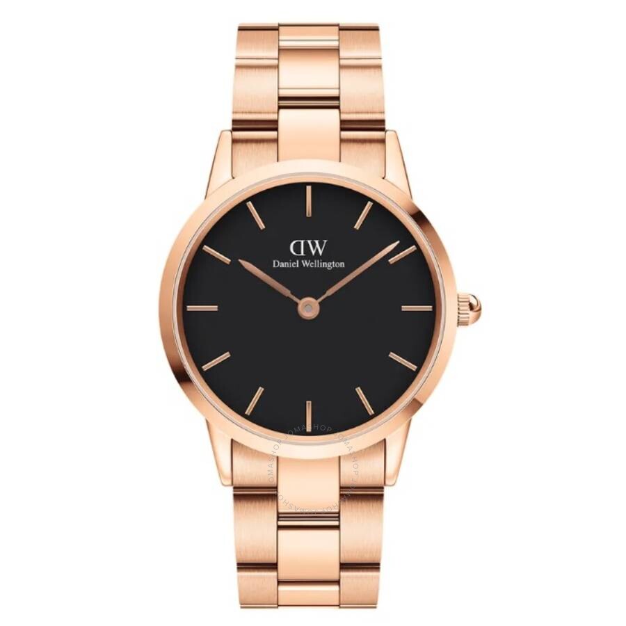 Daniel Wellington Iconic Link Quartz Black Dial Watch DW00100210 - The Watches Men & Co