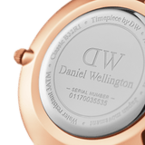 Daniel Wellington Petite York 32mm Watch - Eggshell White Dial, Rose Gold Case, Dark Brown Leather Strap - DW00100232