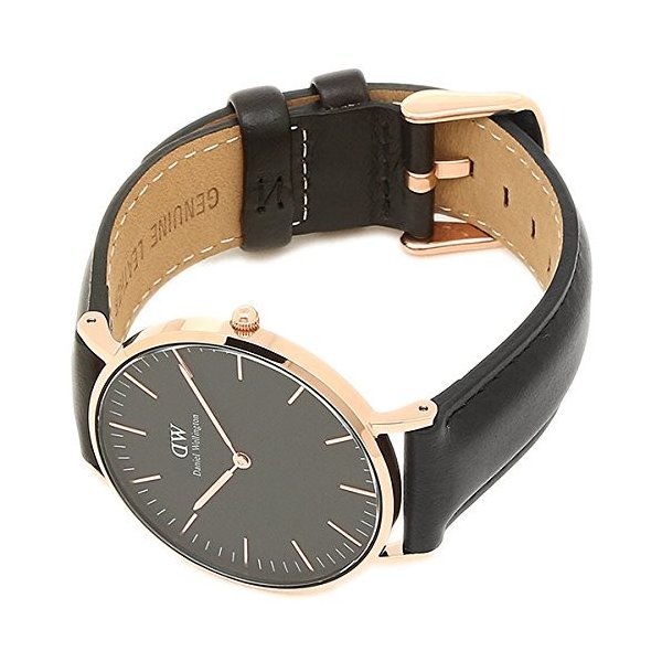 Daniel Wellington Sheffield 36mm Black Dial Gold Watch - DW00100139