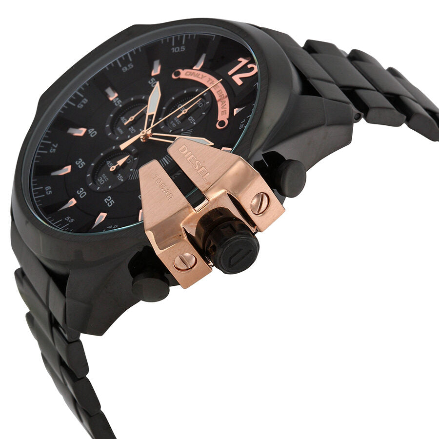 Diesel Chief Reloj cronógrafo para hombre, esfera negra, acero inoxidable, DZ4309