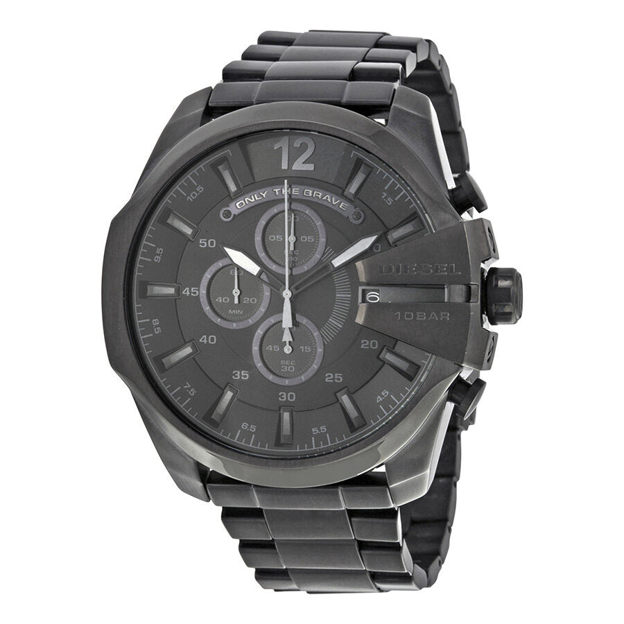 Diesel Mega Chief Reloj cronógrafo para hombre con esfera negra DZ4355