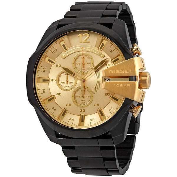 Buy Diesel Mega Chief Chronograph Gold Dial Men's Watch DZ4485
