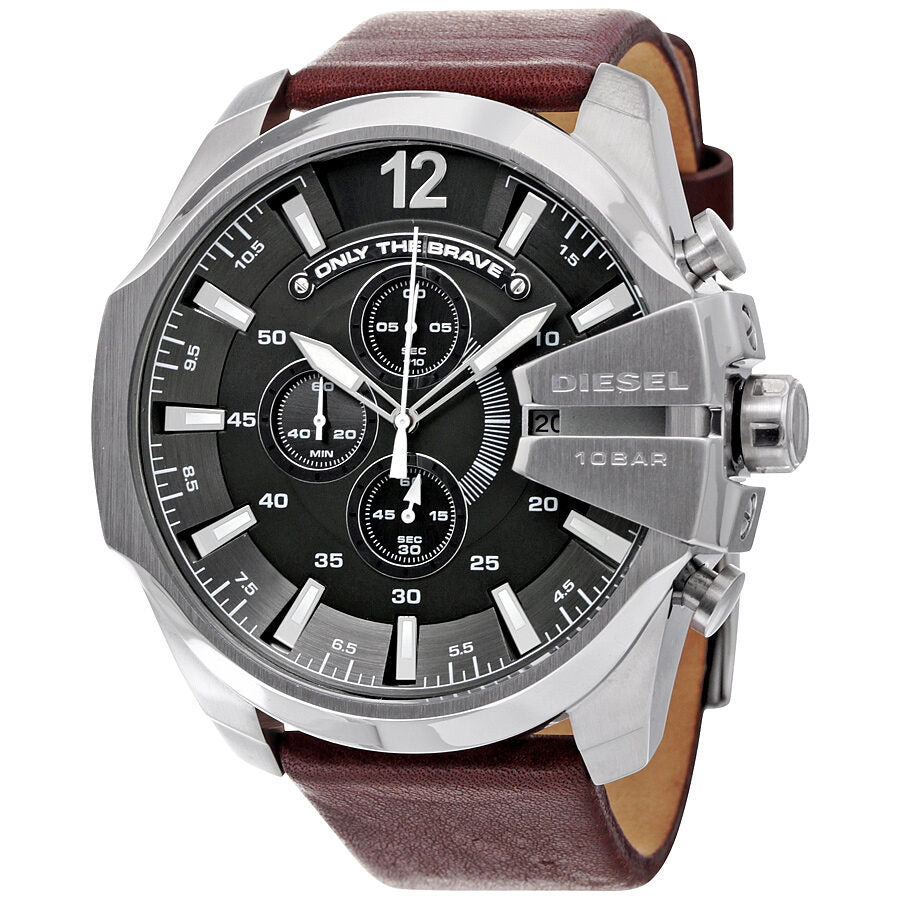 Diesel Mega Chief Reloj cronógrafo para hombre con esfera gris DZ4290