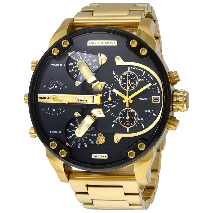 Diesel Mr. Daddy 2.0 Reloj de cuarzo para hombre con esfera negra DZ7333