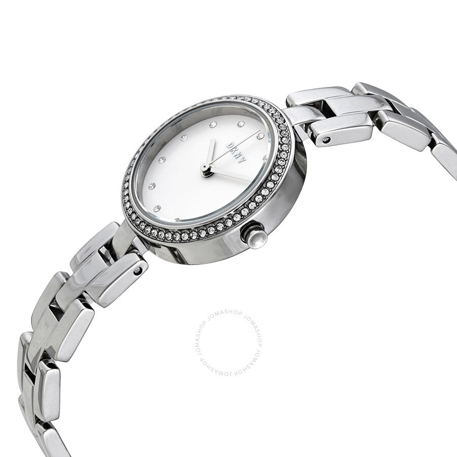 DKNY City Link Quartz Crystal Silver Dial Ladies Watch NY2824