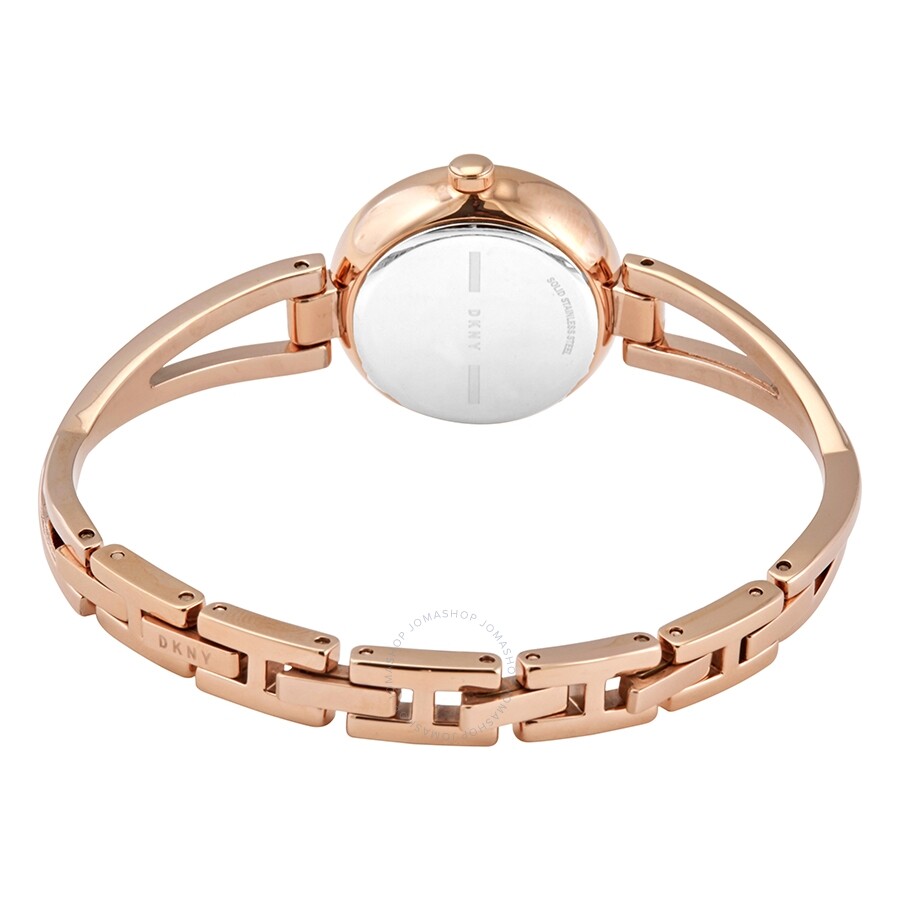 DKNY Crosswalk Quartz Rose Gold Dial Ladies Watch NY2812