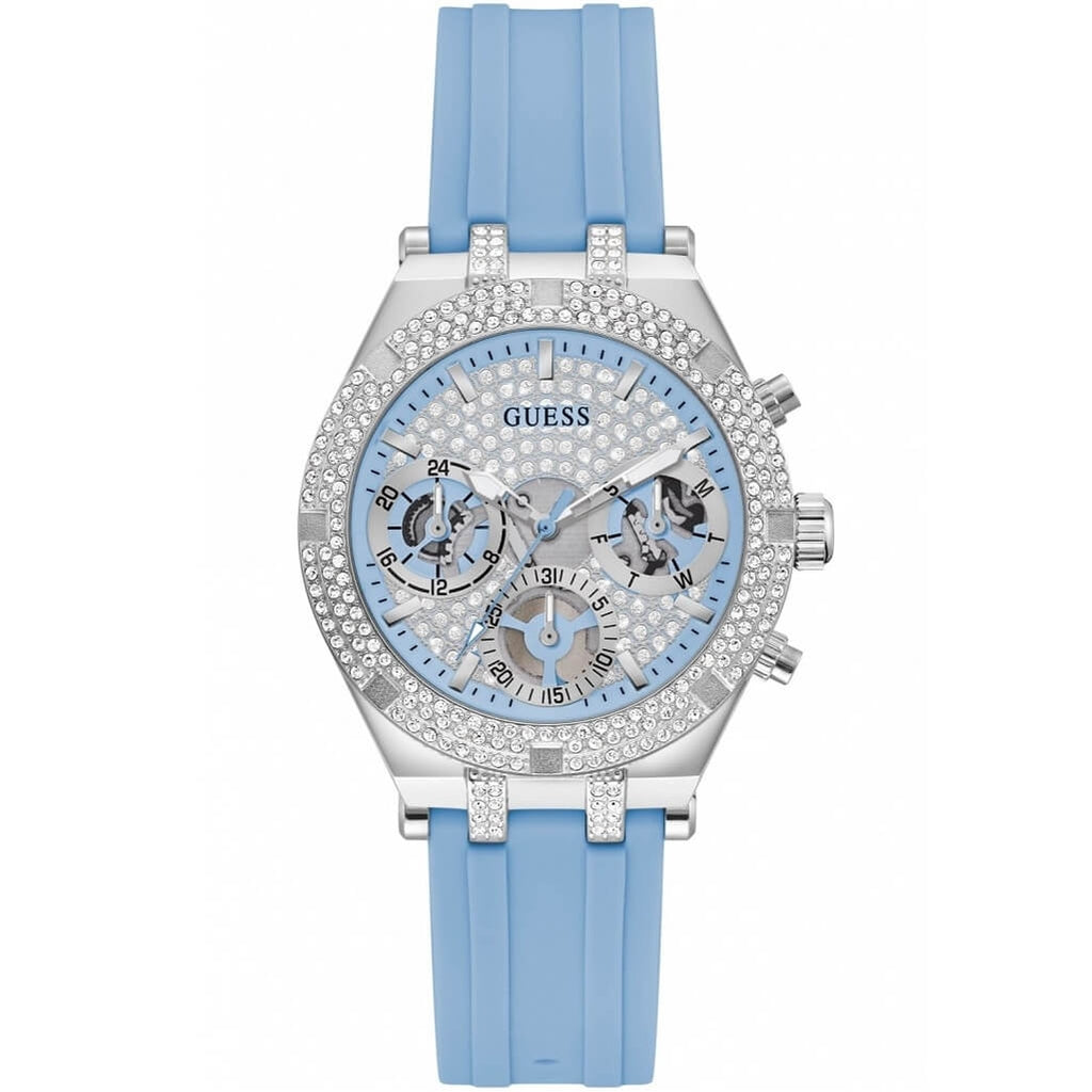 Guess Heiress Blue Silicone Strap Women's Watch GW0407L1 – Watches of  America