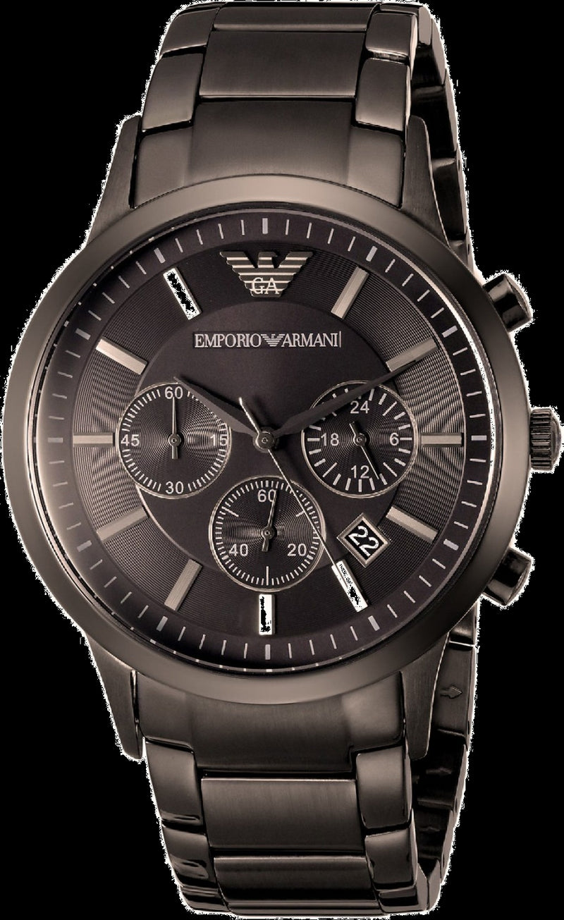 Emporio Armani Reloj cronógrafo clásico de acero inoxidable para hombre AR2454